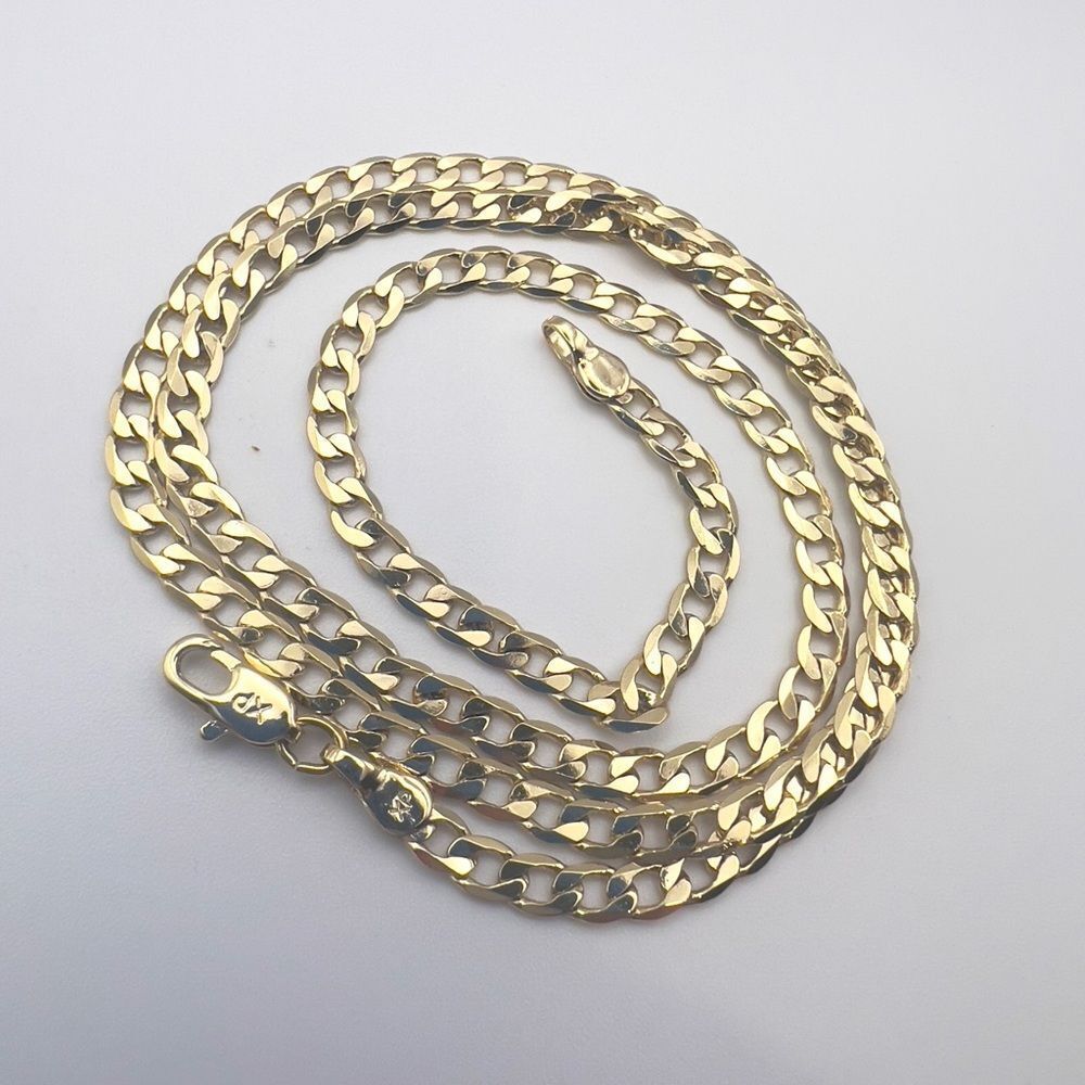 18k gold plated Cuban link chain - Picture 7 of 9